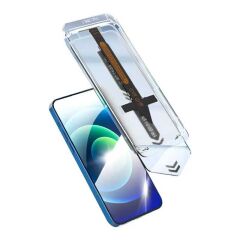 iPhone 12 Pro Max Süper Fast Anti-Dust Toz Önleyici Temperli Ekran Koruyucu