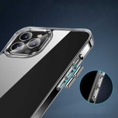 iPhone 12 Pro Max Kılıf Standlı Şeffaf Silikon L-Stand Kapak