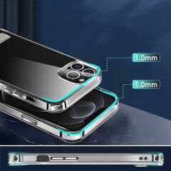 iPhone 12 Pro Max Kılıf Standlı Şeffaf Silikon L-Stand Kapak