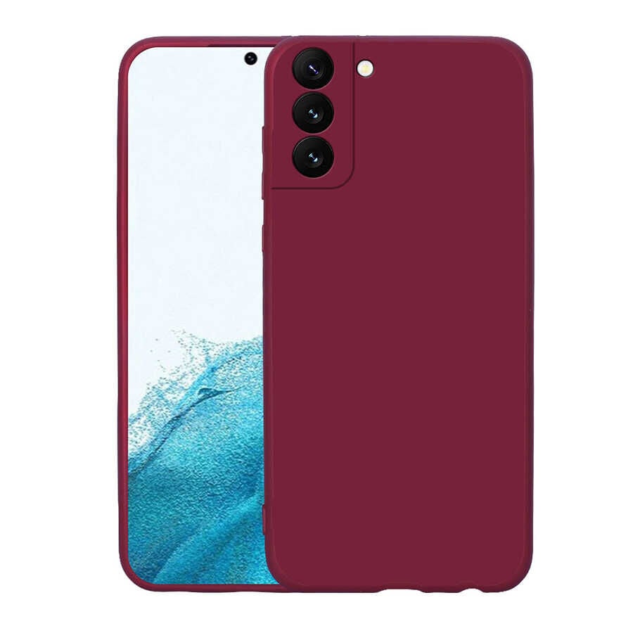 Samsung Galaxy S22 Plus Kamera Korumali Mara Lansman Kapak Koyu Mor
