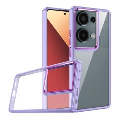 Xiaomi Redmi Note 13 Pro 4G Kılıf Kamera Çıkıntılı Arkası Şeffaf Köşeleri Parlak Renkli Işlemeli Flora Kapak