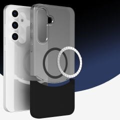 Samsung Galaxy S25 Plus Kablosuz Şarj Destekli Kılıf Mıknatıslı Duble Kapak