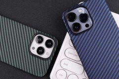 iPhone 12 Pro Max Kılıf Karbon Fiber Tasarımlı Karbono Kapak