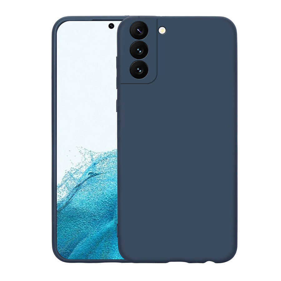 Samsung Galaxy S22 Plus Kamera Korumali Mara Lansman Kapak Lacivert