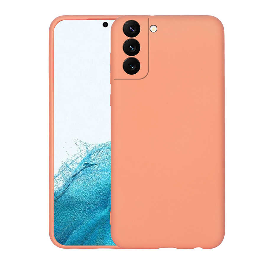 Samsung Galaxy S22 Plus Kamera Korumali Mara Lansman Kapak Turuncu