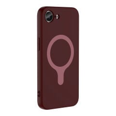 iPhone 16E Kılıf M-Safe Şarj Özellikli Kamera Korumali Premium Soft Aris Silikon Kapak
