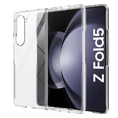 Samsung Galaxy Z Fold 5 Kılıf Sert Pürüzsüz Şeffaf Droga Kapak Renksiz