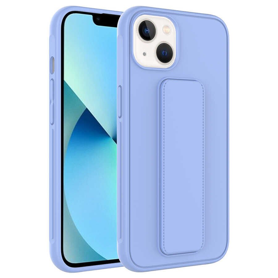 iPhone 14 Kılıf Qstand Kapak Lila