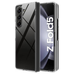 Samsung Galaxy Z Fold 5 Kılıf Sert Pürüzsüz Şeffaf Droga Kapak Renksiz