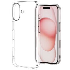 iPhone 16 Kılıf Sert Pürüzsüz Şeffaf Droga Kapak