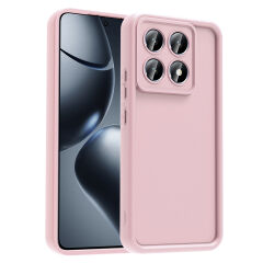 Xiaomi 14T Kılıf Kamera Korumalı Ananas Kapak Pembe