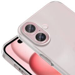 iPhone 16 Plus Kılıf Sert Pürüzsüz Şeffaf Droga Kapak