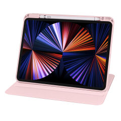 iPad Pro 11 2018 Kılıf Termik Kalem Bölmeli Dönebilen Standlı Kılıf Lila