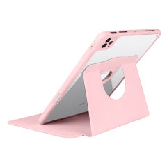 iPad Pro 11 2018 Kılıf Termik Kalem Bölmeli Dönebilen Standlı Kılıf Lila