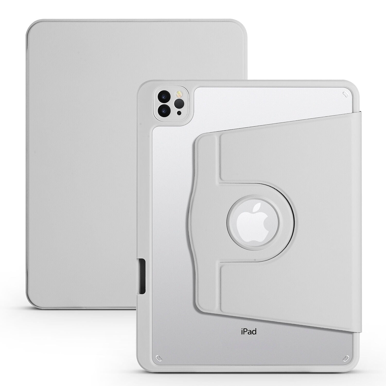 iPad Pro 11 2018 Kılıf Termik Kalem Bölmeli Dönebilen Standlı Kılıf Gri