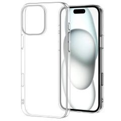 iPhone 16 Pro Kılıf Sert Pürüzsüz Şeffaf Droga Kapak