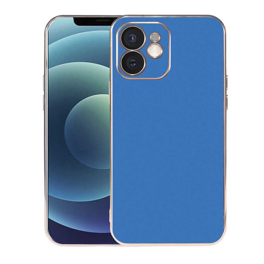 iPhone 12 Kılıf Viyana Kapak Saks Mavi