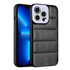 iPhone 12 Pro Max Kılıf Kamera Korumalı Airbagli Renkli Seksek Kapak Siyah