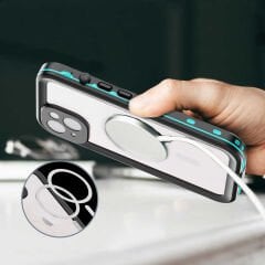 iPhone 14 Plus Kılıf 1-1 Su Geçirmez Kılıf Siyah