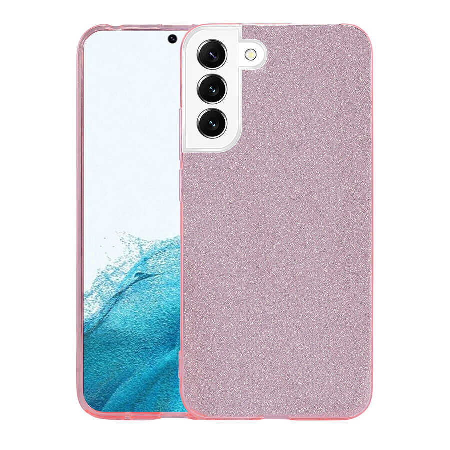 Samsung Galaxy S22 Plus Kılıf Shining Silikon Pembe