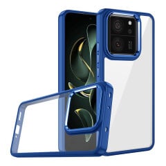 Xiaomi Mi 13T Kılıf Kamera Çıkıntılı Arkası Şeffaf Köşeleri Parlak Renkli Işlemeli Flora Kapak