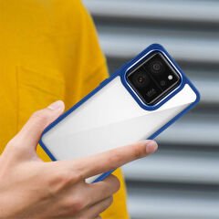 Xiaomi Mi 13T Kılıf Kamera Çıkıntılı Arkası Şeffaf Köşeleri Parlak Renkli Işlemeli Flora Kapak