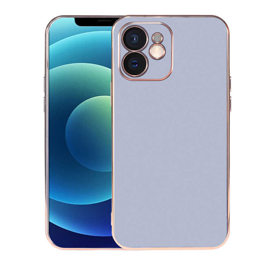 iPhone 12 Kılıf Viyana Kapak Mavi Açık