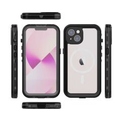 iPhone 14 Plus Kılıf 1-1 Su Geçirmez Kılıf Siyah