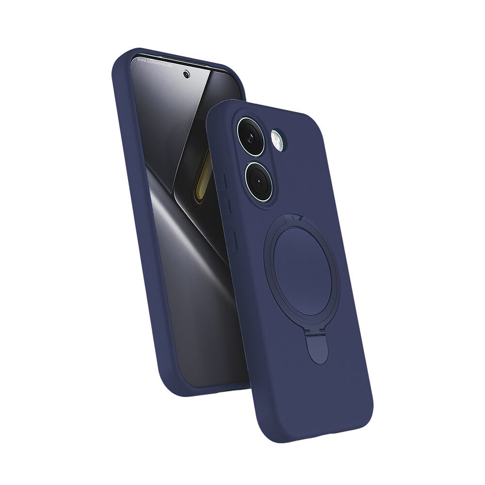 Xiaomi Poco X8 Pro Uyumlu Magsafe Şarj Özellikli Standlı Halka Yüzüklü Samara Kılıf Kapak