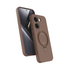 Xiaomi Poco X8 Pro Uyumlu Magsafe Şarj Özellikli Standlı Halka Yüzüklü Samara Kılıf Kapak