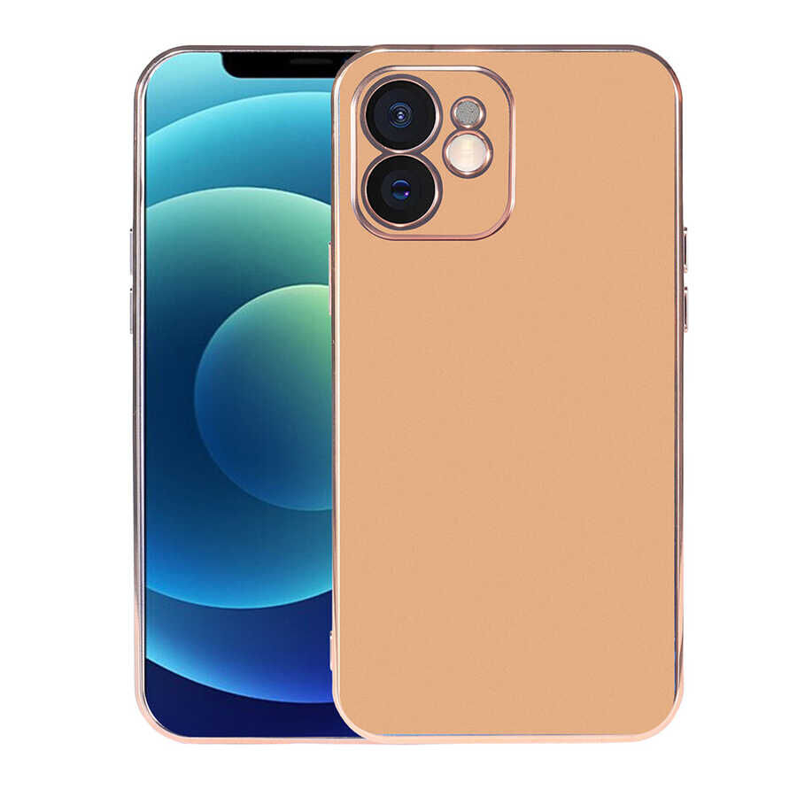 iPhone 12 Kılıf Viyana Kapak Gold