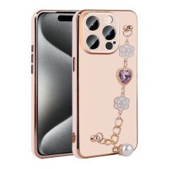 iPhone 15 Pro Max Kılıf El Tutamaçlı Kamera Korumalı Taka Silikon Kapak