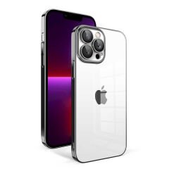 iPhone 13 Pro Kılıf Kamera Korumalı Renkli Çerçeveli  Garaj Kapak