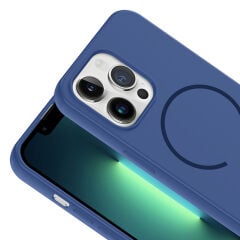 iPhone 13 Pro Max Kılıf Meta Lansman M-Safe Kamera Korumalı içi Kadife Yumuşak Renkli Süet Silikon