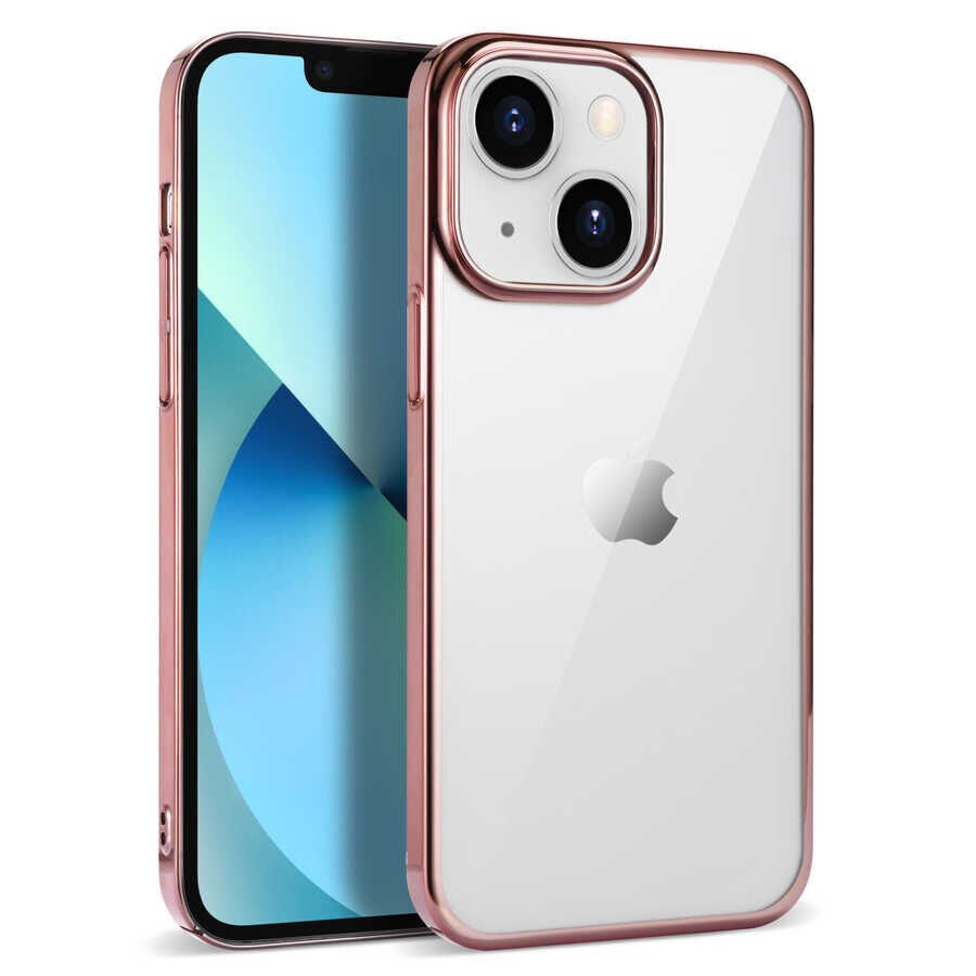 iPhone 14 Kılıf Pixel Kapak Rose Gold