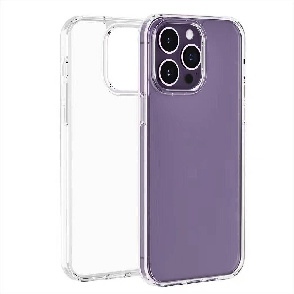 iPhone 15 Pro Max Kılıf Sert Pürüzsüz Şeffaf Droga Kapak Renksiz