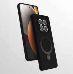Xiaomi Redmi Note 15 4G Uyumlu Magsafe Şarj Özellikli Standlı Halka Yüzüklü Samara Kılıf Kapak