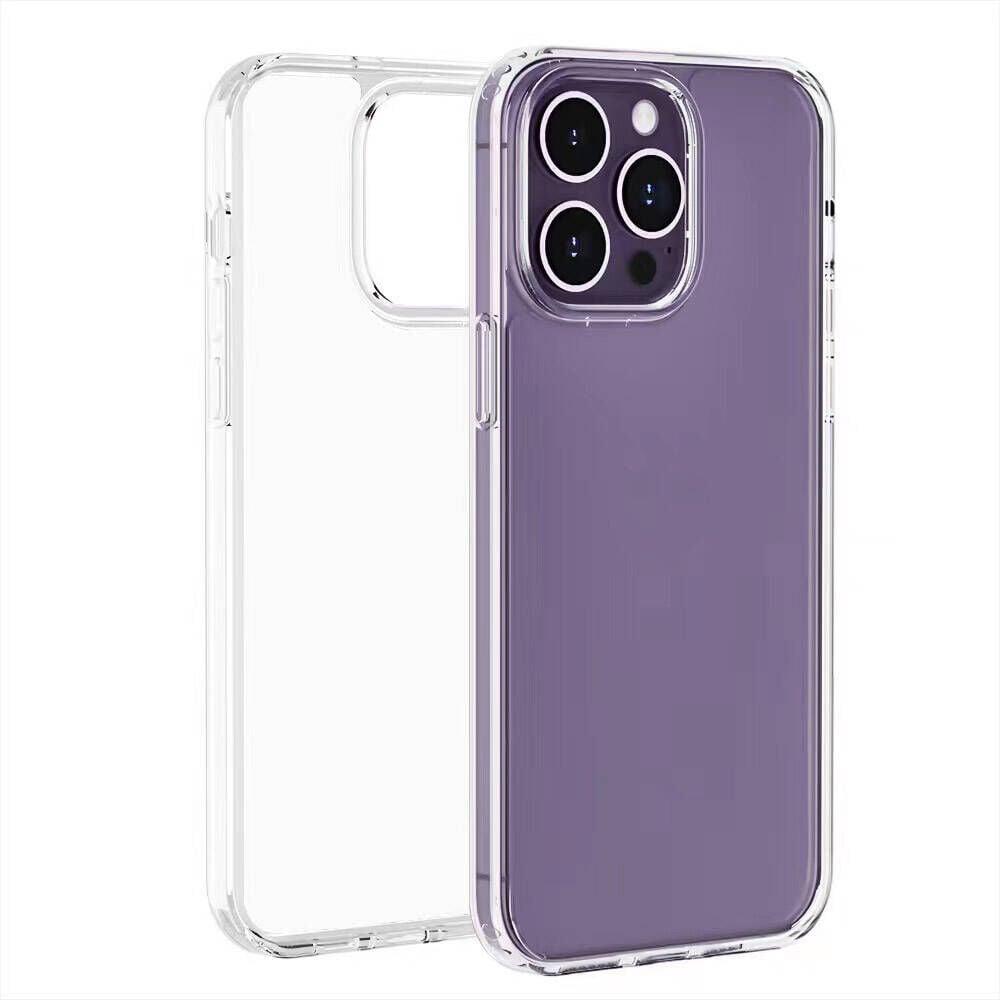 iPhone 15 Pro Kılıf Sert Pürüzsüz Şeffaf Droga Kapak