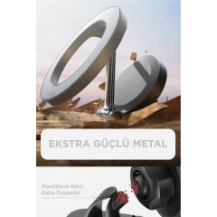 İphone 11-12-13-14-15-16-17 Plus-17 Pro Max Uyumlu Magsafe Manyetik Mıknatıslı Araç Içi Telefon Tutucu