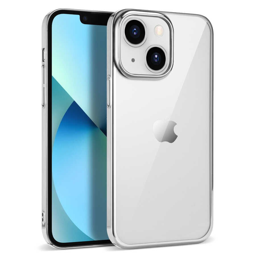 iPhone 14 Kılıf Pixel Kapak Gümüş