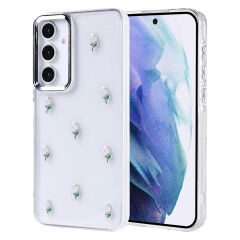 Samsung Galaxy A55 Kılıf Airbag Tasarımlı Simli Şeffaf Kutup Kapak Yıldız