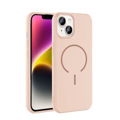 iPhone 13 Kılıf Meta Lansman M-Safe Kamera Korumalı içi Kadife Yumuşak Renkli Süet Silikon