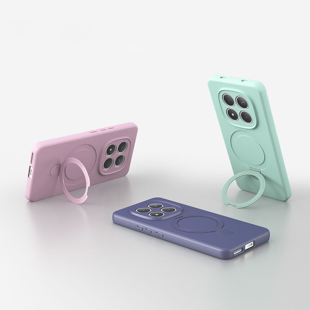Xiaomi Redmi Note 15 5G Uyumlu Magsafe Şarj Özellikli Standlı Halka Yüzüklü Samara Kılıf Kapak