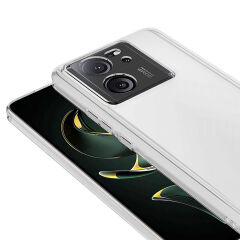 Xiaomi Mi 13T Pro Kılıf Nano Oleofobik Özellikli Sert Arka Yüzey Droga Kapak Renksiz
