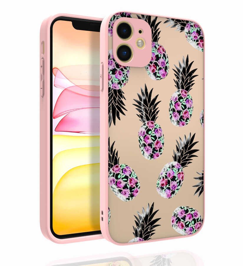 iPhone 11 Kılıf Desenli Kamera Korumalı Parlak  Nora Kapak