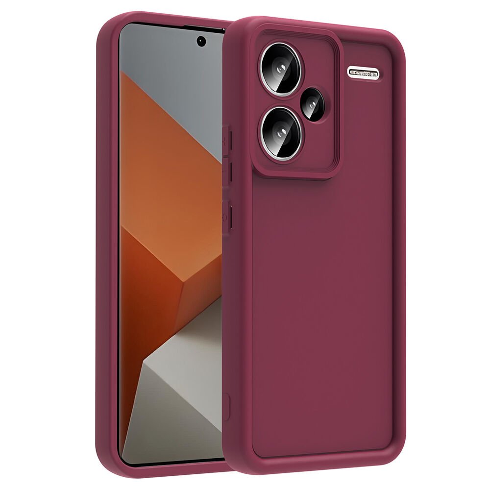 Xiaomi Redmi Note 13 Pro Plus Kılıf Kamera Korumalı Ananas Kapak Mürdüm