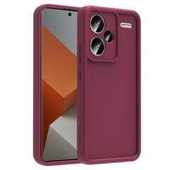 Xiaomi Redmi Note 13 Pro Plus Kılıf Kamera Korumalı Ananas Kapak Mürdüm