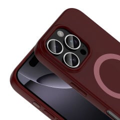 iPhone 16 Pro Kılıf M-Safe Şarj Özellikli Kamera Korumali Premium Soft Aris Silikon Kapak