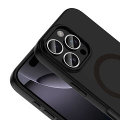 iPhone 16 Pro Kılıf M-Safe Şarj Özellikli Kamera Korumali Premium Soft Aris Silikon Kapak