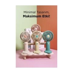 Taşınabilir Şarj Edilebilir Mini El Fanı ve Masa Fanı Soğutucu Pervane